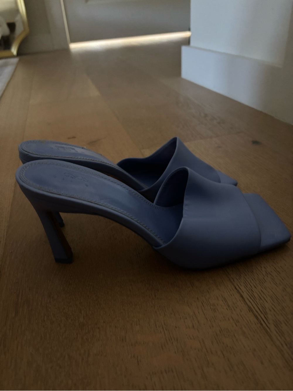 ASOS Blue Square-Toe Slide Mules - Picture 2 of 5
